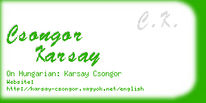 csongor karsay business card